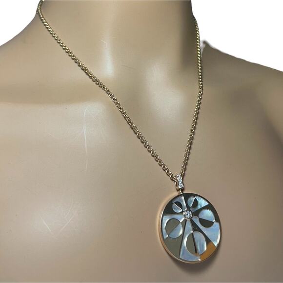 Rare! Bvlgari Bulgari Intarsio 18k Rose Gold Diamond Mother of Pearl Necklace - Picture 14 of 14